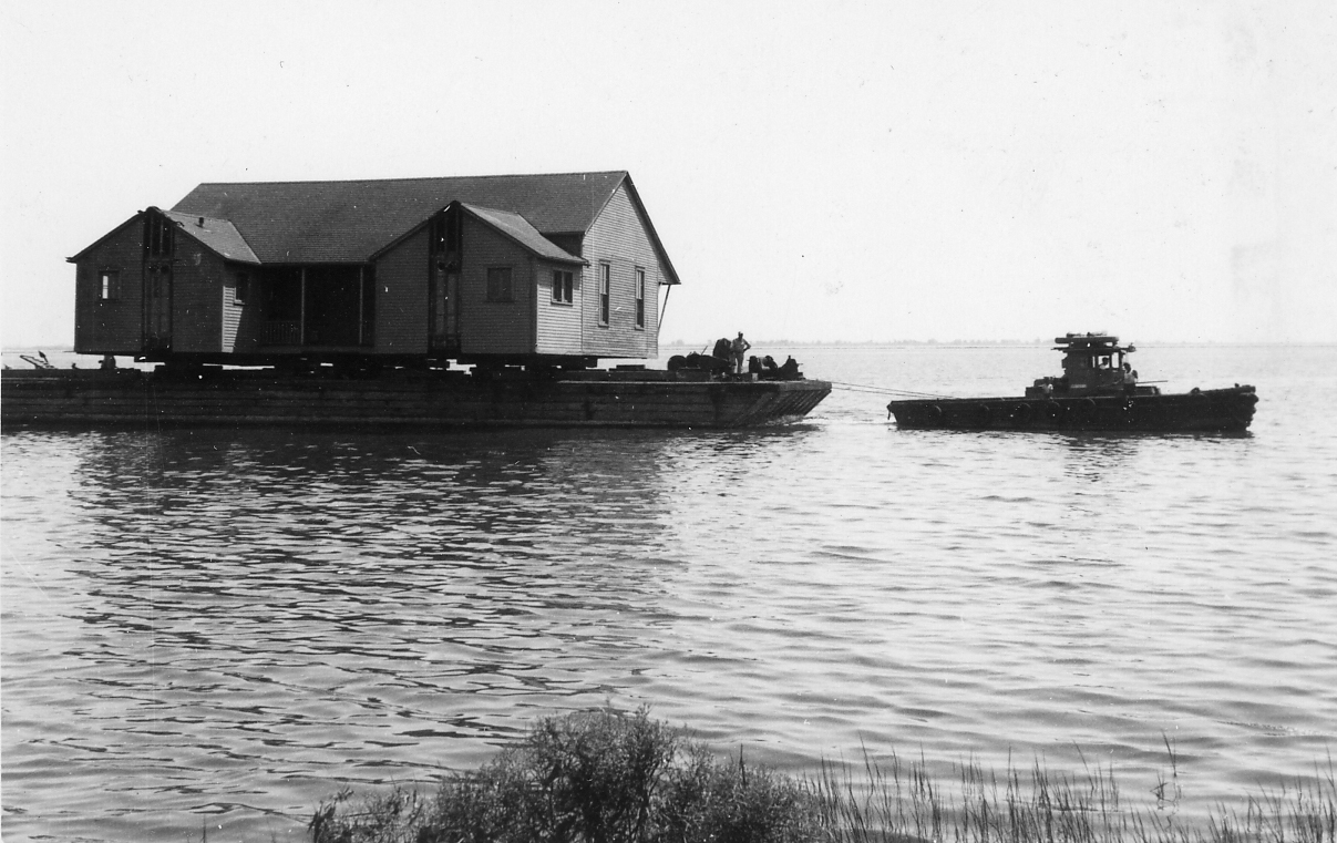 Reedy Island House on the Barge in 1955